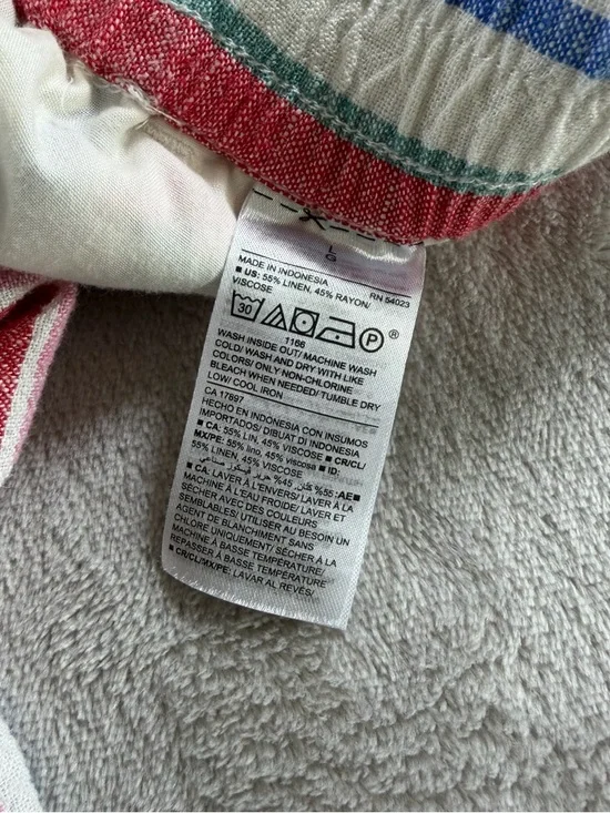 Old Navy Multicolor Vertical Stripe Lounge Pants — Cream Base - Picture 7 of 7